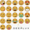 Deerlux Emoji Style Round Funny Smiley Face Kids Area Rug, Eye Roll Emoji Rug, 24 x 24 QI003866.XS